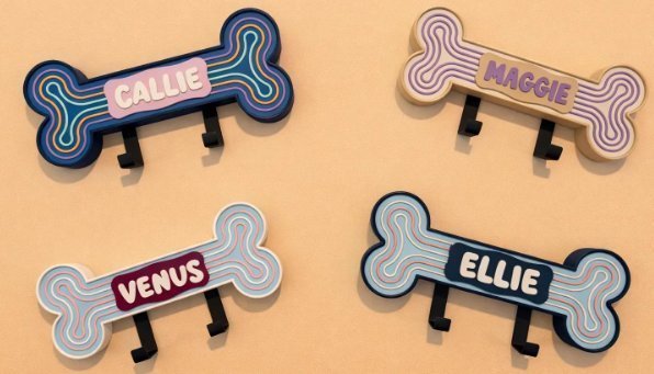 Custom Dog Bone Key Holders made with Configura